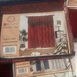 bolle Elegant Red Window Drapes